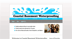 Desktop Screenshot of coastalbasementwaterproofing.com