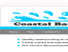 Tablet Screenshot of coastalbasementwaterproofing.com